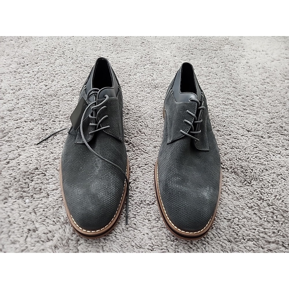 Joseph Abboud Cannon Dress Shoes Mens 10.5 Black NWOB Textured Lace Up Oxford